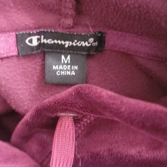 Champion Maroon And Black Hoodie Pull Over Jacket Size M - Picture 2 of 6
